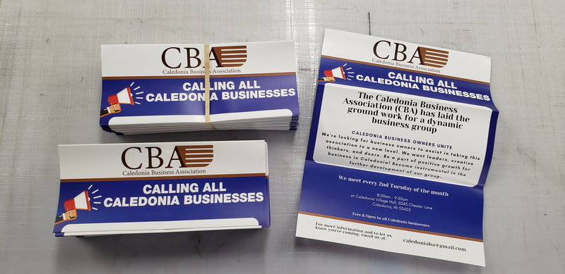 Caledonia Business Association Flyers Printed Custom Racine Kenosha Wisconsin