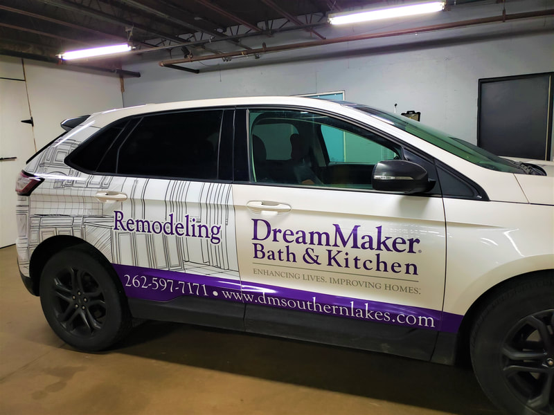 Commercial Vehicle Graphic Decal Wrap Partial Graphics Lettering Racine Kenosha Wisconsin