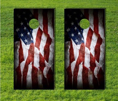 Details about   Tree Annual ring US Flag Cornhole Toss Game Board Wraps Stickers Decals Kit 