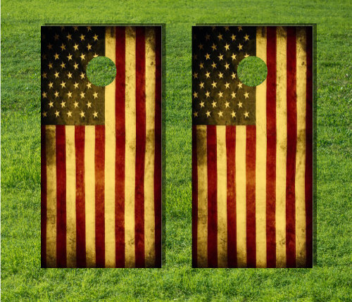 Details about   US Flag Vinyl Cornhole Toss Game Board Wraps Stickers Decals Graphic Set #H012-3 