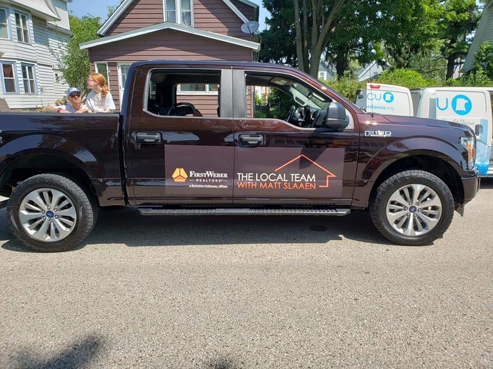Business Vehicle Graphic Decals Advertising Marketing Racine Wisconsin Temporary Parade