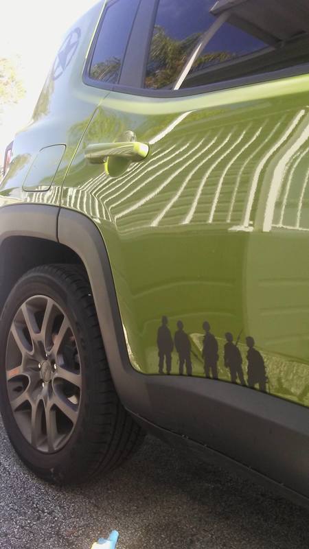 Jeep Renegade Side Splash Splatter Logo Graphic Vinyl Decal Reflective  Sticker