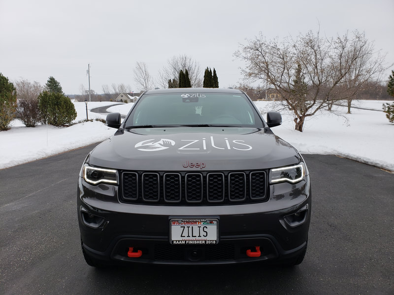 Zilis CBD Oil Jeep Installation Window Lettering Commercial Business Decal Graphics Sturtevant Wisconsin