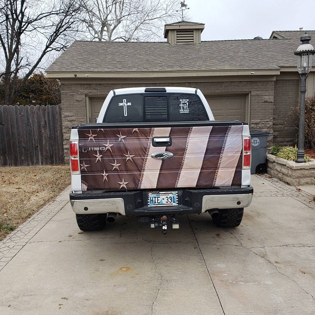 American Flag Tailgate Wrap Vehicle Graphic Kenosha Wisconsin