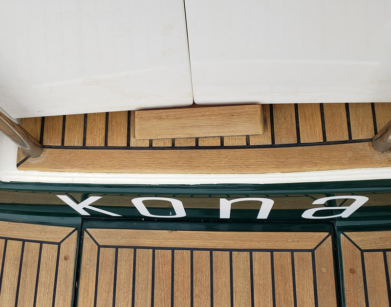 Boat Graphic Name Lettering Camo Transom Sail Boat Racine Kenosha Wisconsin