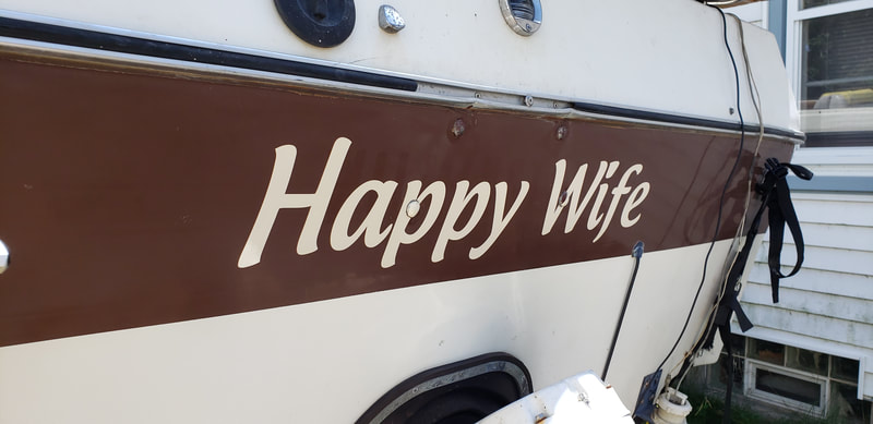 Happy Wife Boat Name Racine Wisconsin Custom