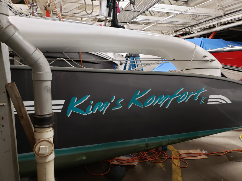 Boat Name Racine Marine Decal Graphic Kenosha