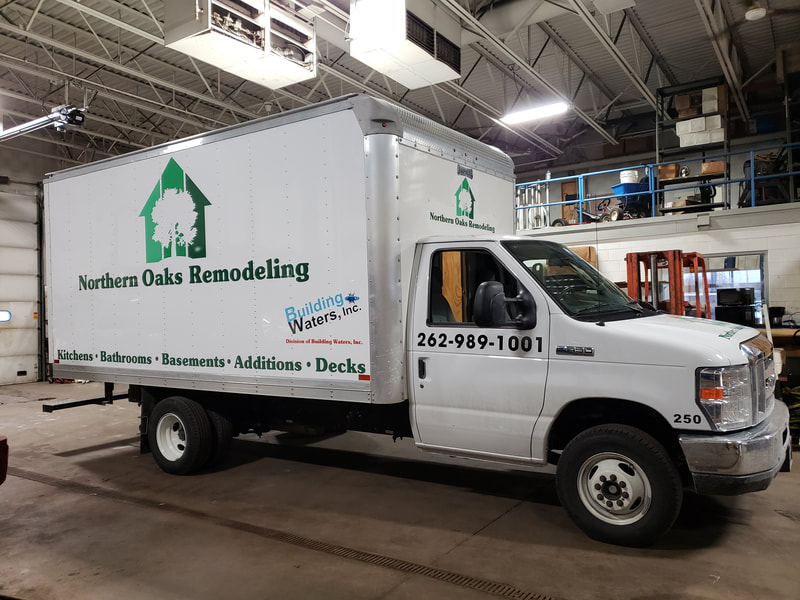 Northern Oaks Remodeling Box Truck Kitchens Bathrooms Basements Decks Decal Graphic Vinyl Racine Wisconsin Fleet