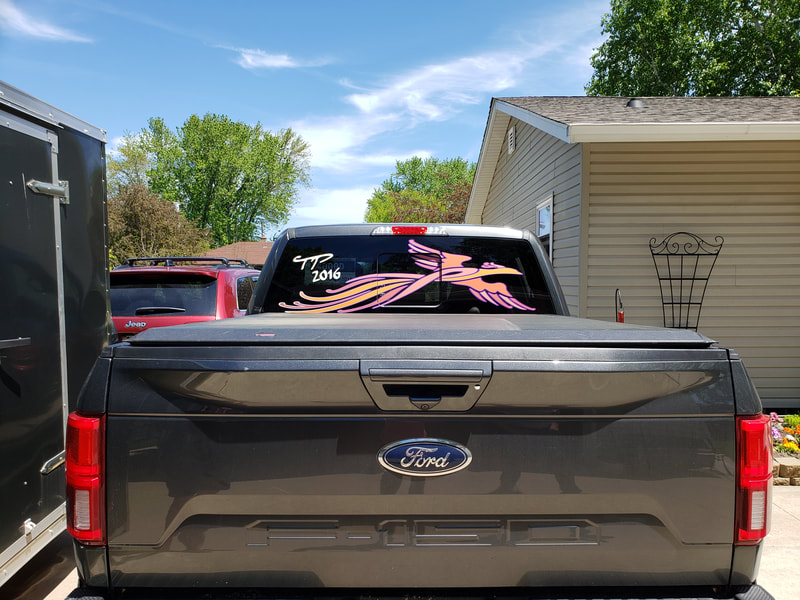 Rear Window Pickup Truck Graphics Decals Racine Wisconsin