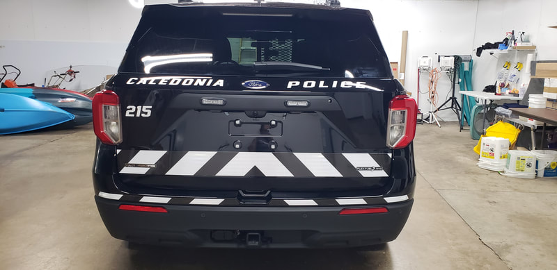 Caledonia Police Department Vinyl Vehicle Graphics Reflective Wrap Kit Racine Kenosha Wisconsin (11)