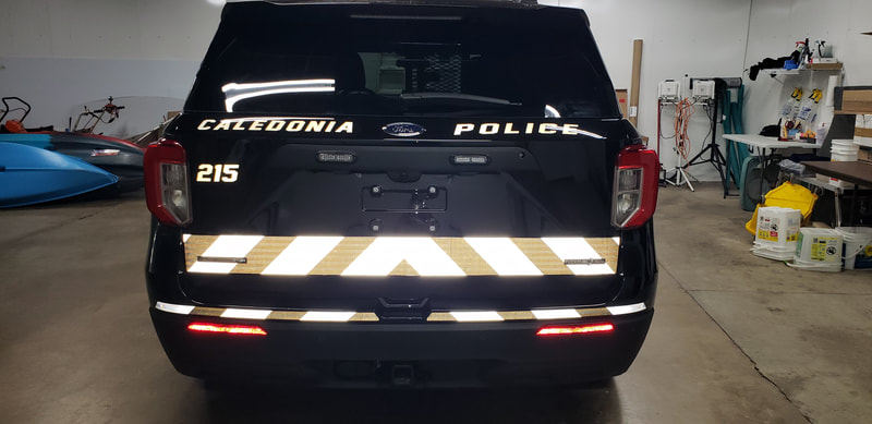 Caledonia Police Department Vinyl Vehicle Graphics Reflective Wrap Kit Racine Kenosha Wisconsin (11)