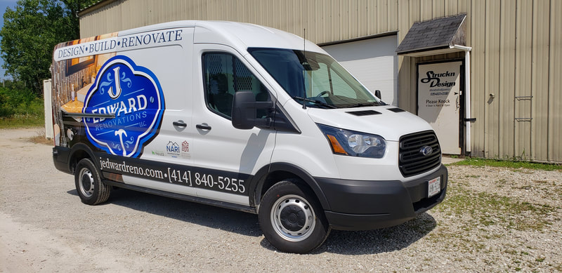 Commercial Business Vehicle Graphics Vinyl Decals Van Ford Transit Racine Kenosha Wisconsin Econoline