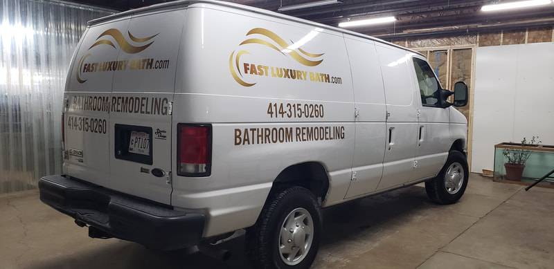 Commercial Van Ford Transit Chevy Express Business Vehicle Pickup Truck Vinyl Graphics Decal Set Racine Kenosha Wisconsin GMC Ford (1)