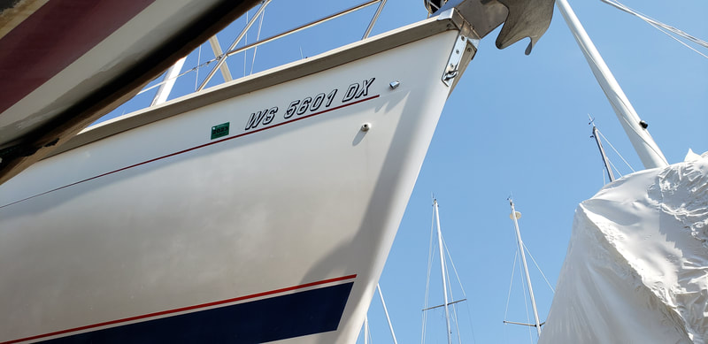 DNR Boat Numbers Registration Decal Lettering Robalo Sea-Doo Sailboat Chrome Racine Kenosha Wisconsin (13)