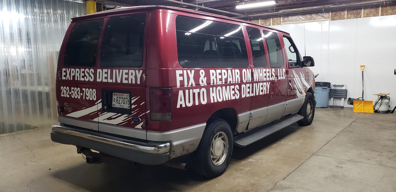 Ace Handyman Fix Repair Vehicle Wrap Graphics Decal Kit Installation Racine Kenosha Wisconsin