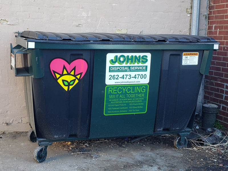 Garbage Dumpster Decal Logo Vinyl Graphic Commercial Business Racine Kenosha Wisconsin