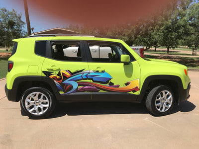 Jeep Renegade Side Decal Graphic Colorful Graffiti