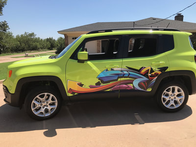 Jeep Renegade Side Decal Graphic Colorful Graffiti