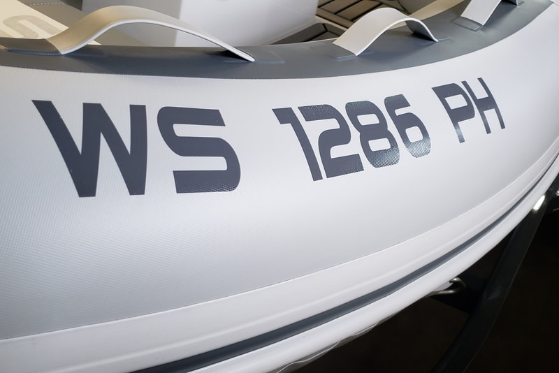 Racine Wisconsin Inflatable Boat Numbers Decals Vinyl