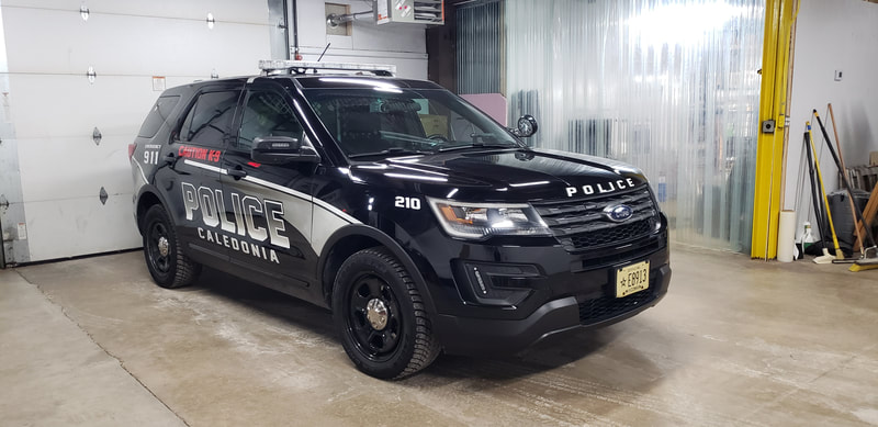 Caledonia Police Vehicle Graphics Decals Law Enforcement Wrap Racine Wisconsin Chevron Kenosha