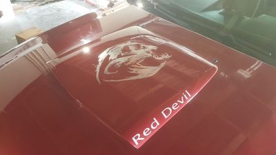 Red Devil Dragon Reaper Hood Decal