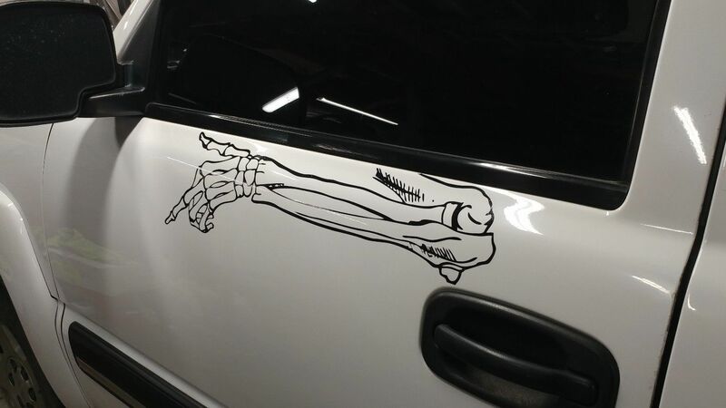 Mad Max Inspired Door Skeleton Decal Side Graphic