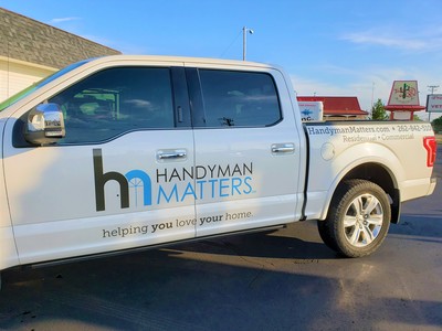 Ford pick up pickup truck Handyman Matters Commercial Decal Graphic Kenosha Southeastern Wisconsin