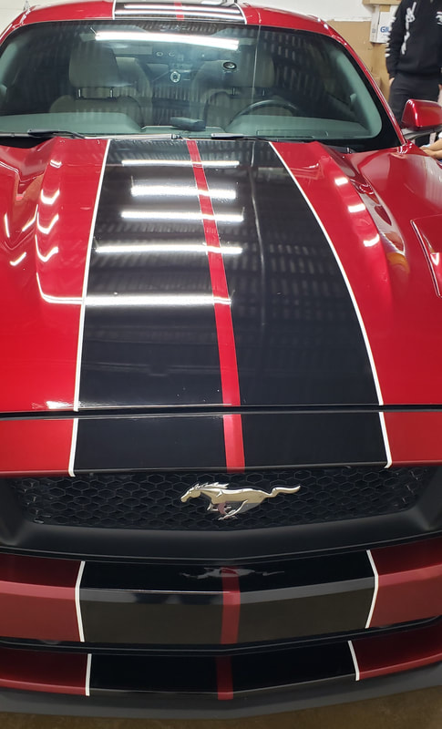 Vehicle Stripes Installation Racine Wisconsin Ford Mustang Vinyl Wrap (3)