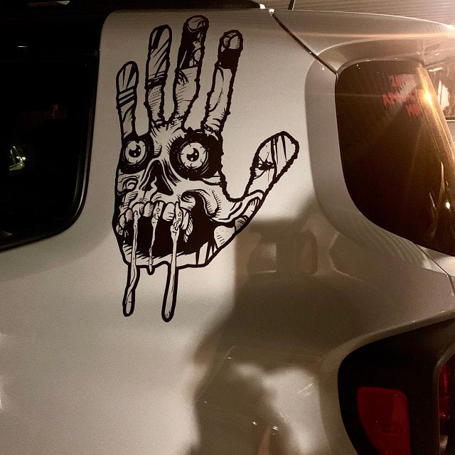 Zombie Skull Hand Wave Vehicle Graphic Wrap Decal Racine Wisconsin Kenosha